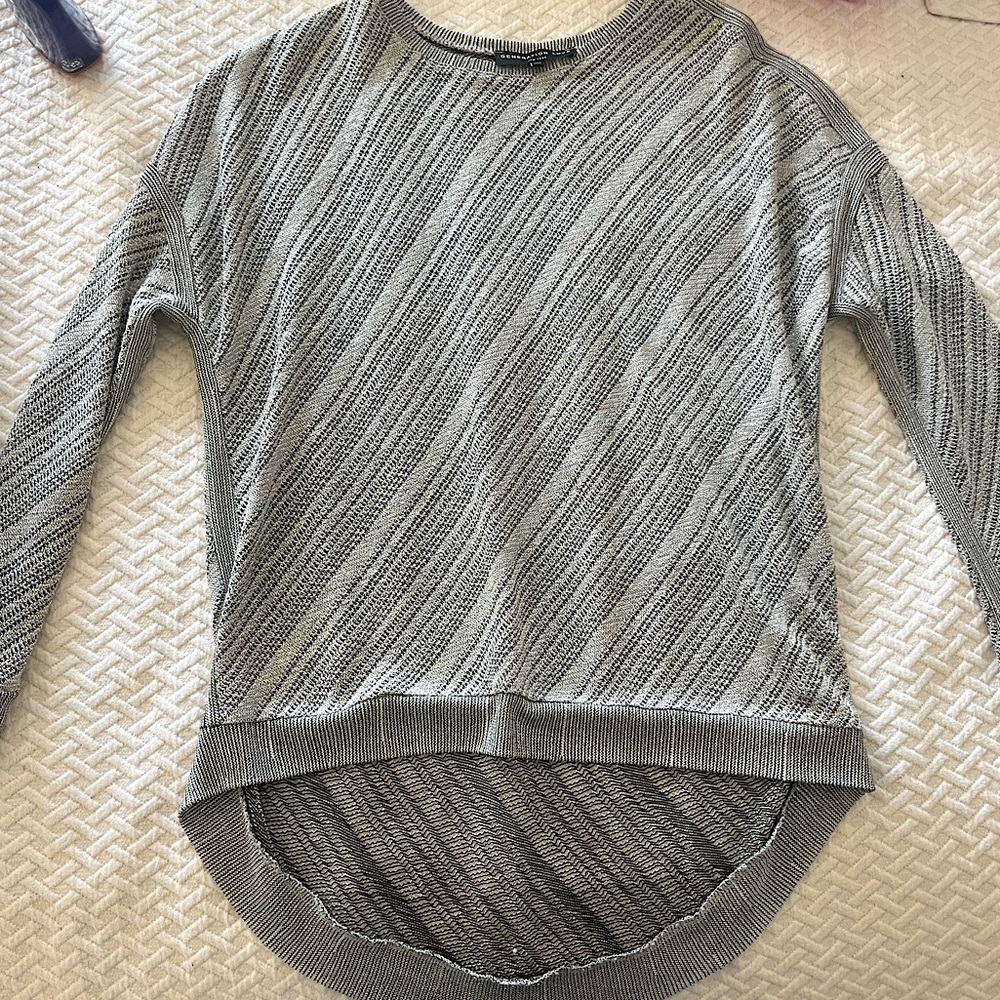 Gorgeous sheer silver blouse